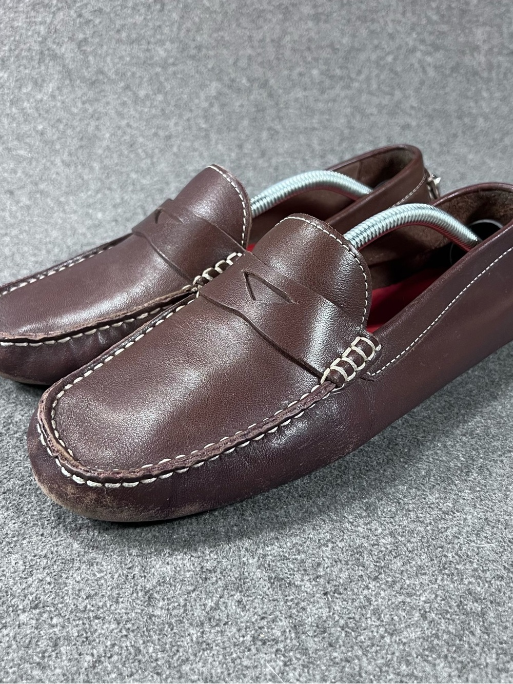 Cole Haan Grant Driver Shoes Womens 8B Brown Leather Penny Loafer Driving D18592